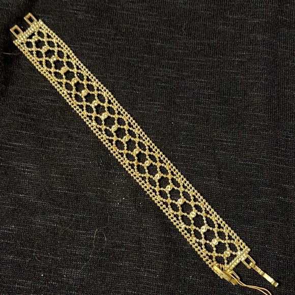 Givenchy silver and rhinestone bracelet. - Picture 1 of 5